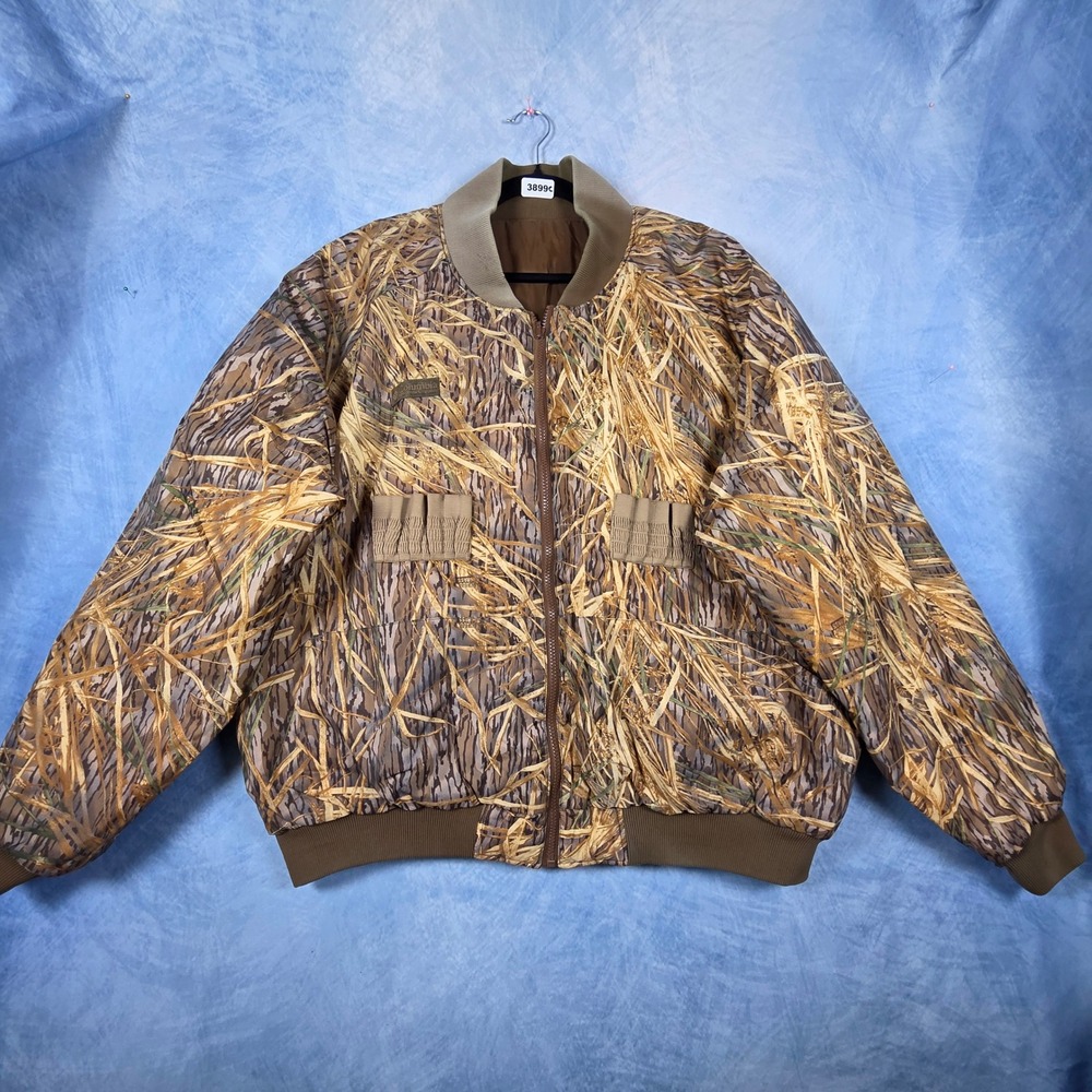 Columbia Sportswear Reversible Camo Bomber Jacket Mens XXL Advantage Wetlands